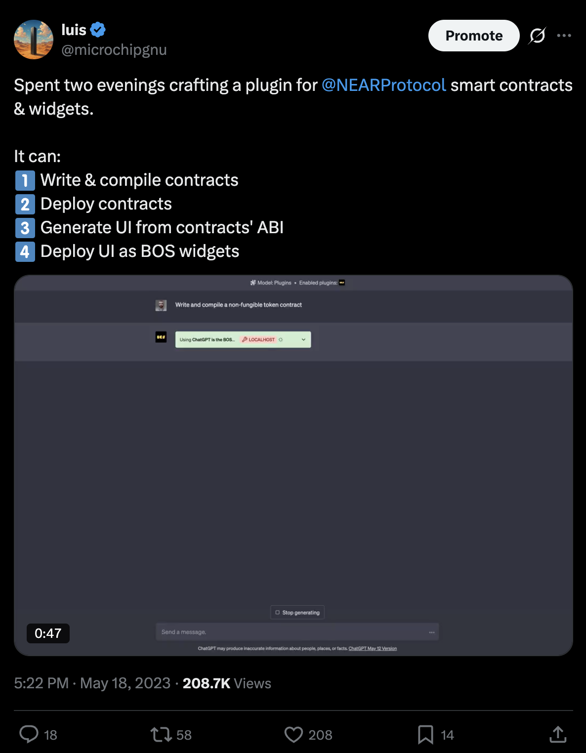 ChatGPT blockchain plugin by microchipgnu